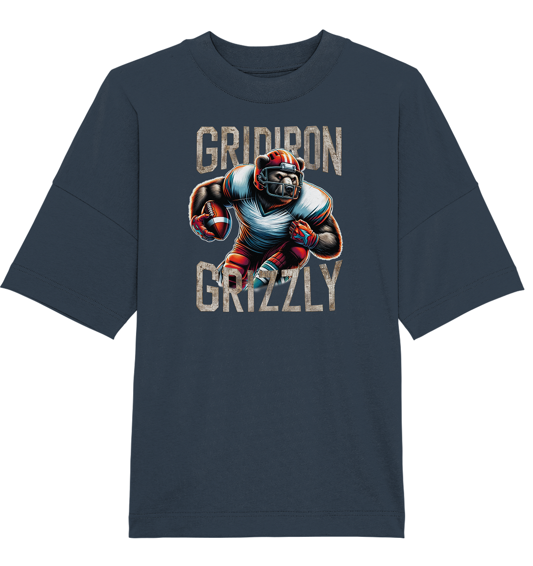 Gridiron Grizzly - Organic Oversize Shirt