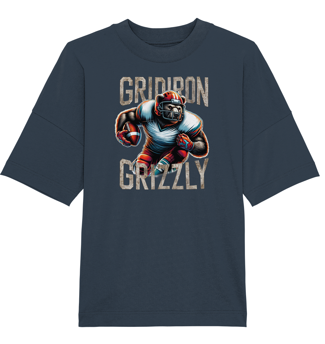 Gridiron Grizzly - Organic Oversize Shirt