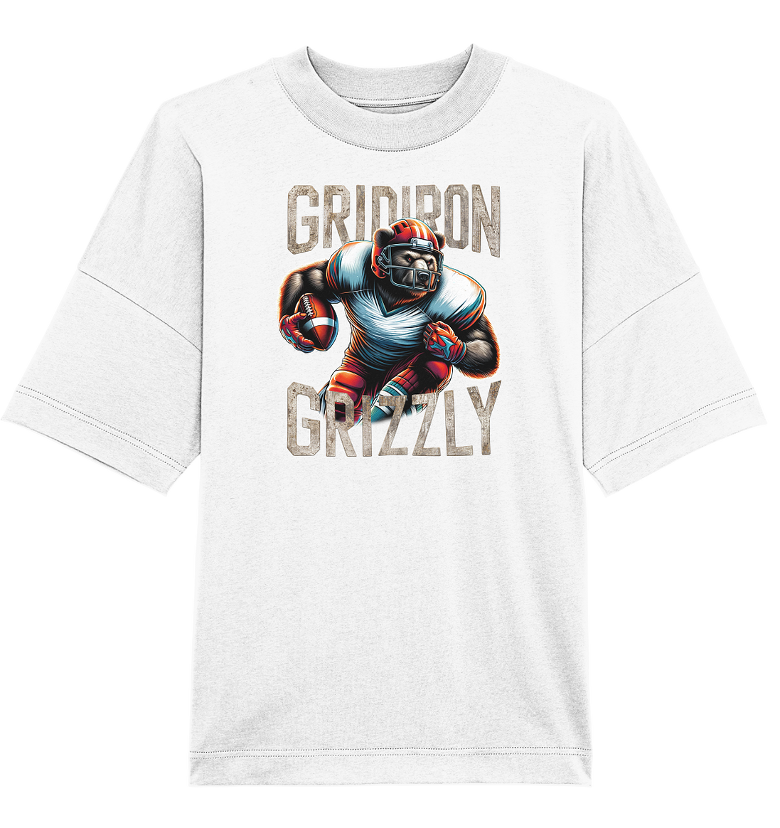 Gridiron Grizzly - Organic Oversize Shirt