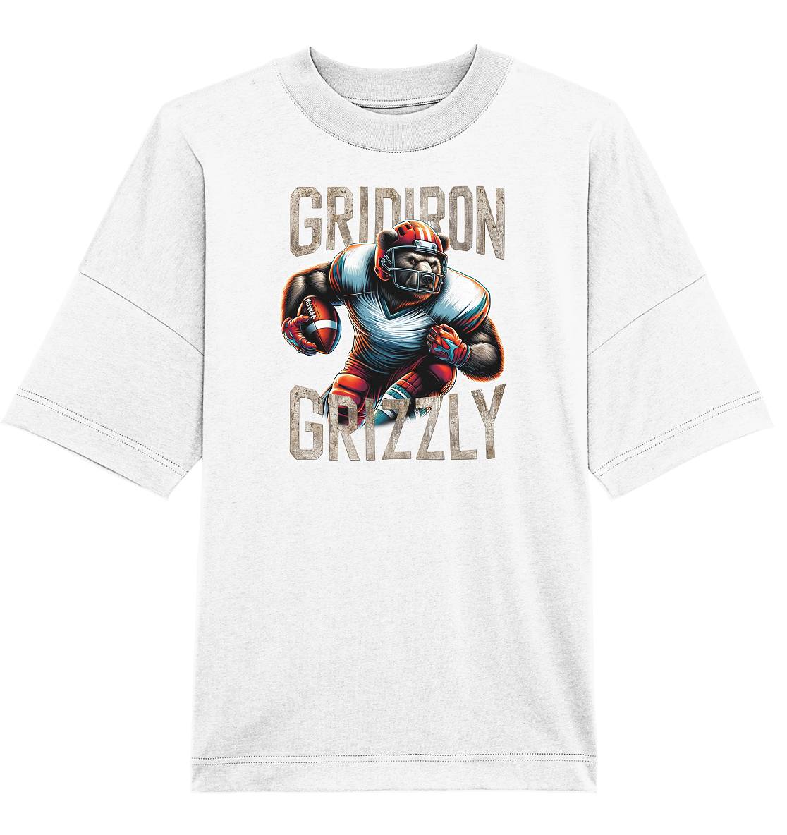 Gridiron Grizzly - Organic Oversize Shirt