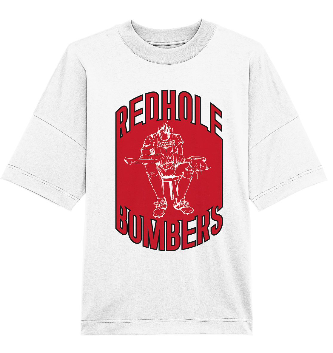 Red Hole Bombers Organic Oversize Shirt