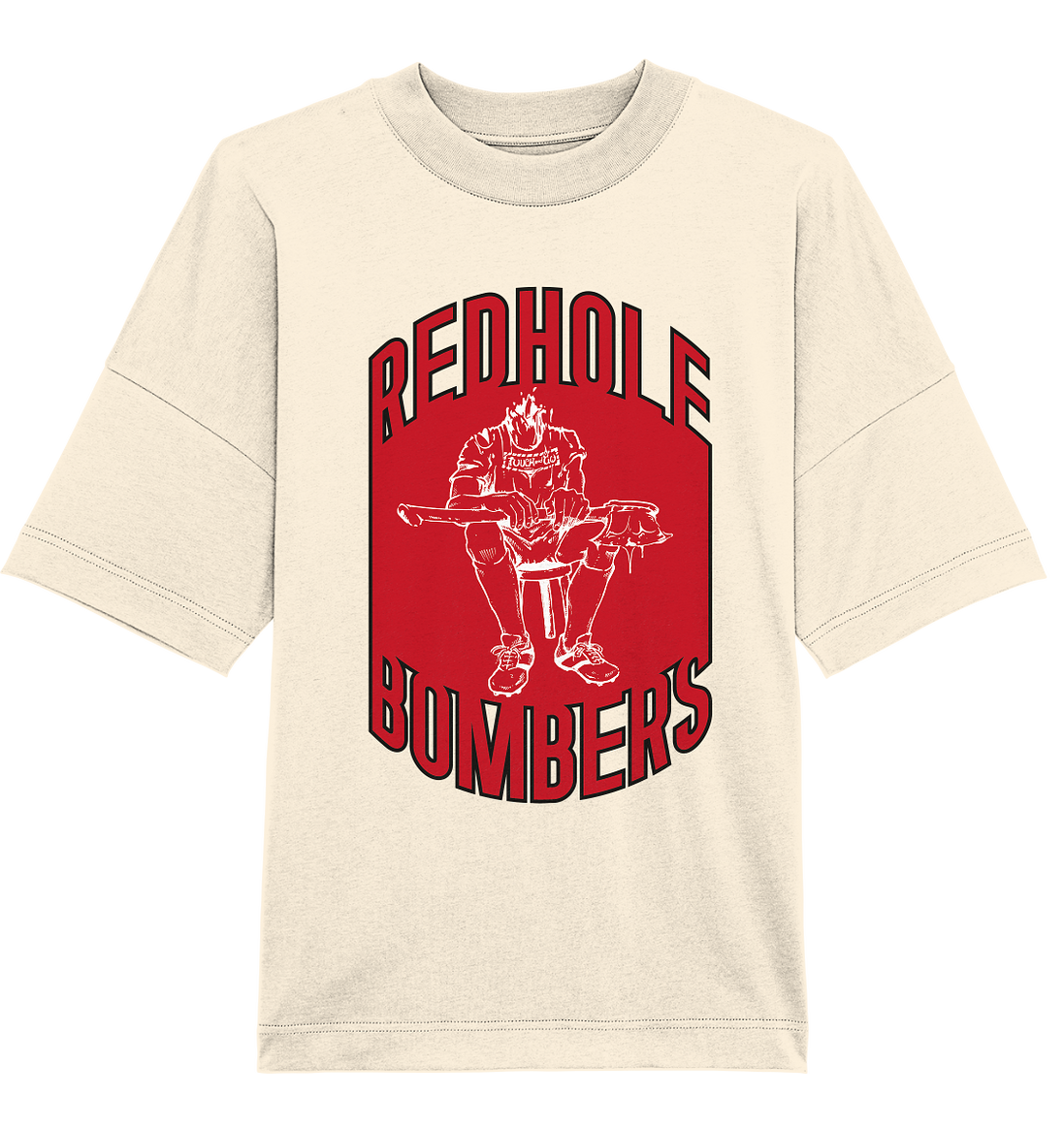 Red Hole Bombers Organic Oversize Shirt