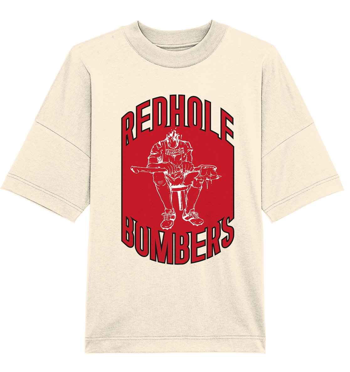 Red Hole Bombers Organic Oversize Shirt