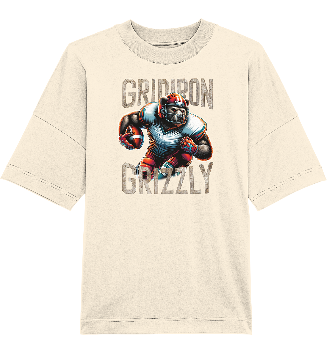 Gridiron Grizzly - Organic Oversize Shirt
