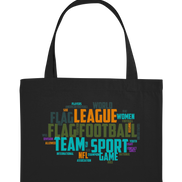 Flag Football Word Bubble - Organic Shopping Bag