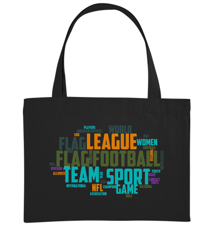 Flag Football Word Bubble - Organic Shopping-Bag