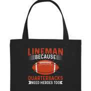 Lineman Quarterback Heroes - Organic Shopping-Bag