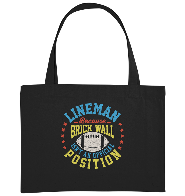 Lineman Brick Wall - Organic Shopping-Bag