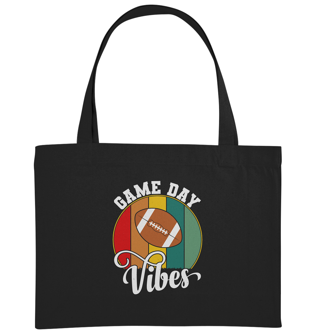 Game Day Vibes White - Organic Shopping Bag