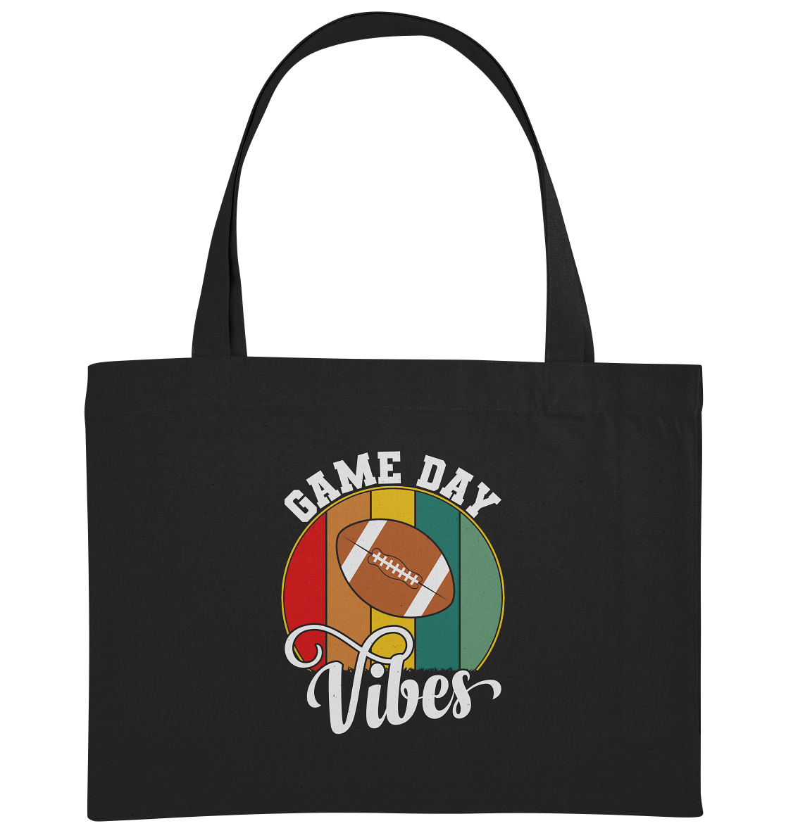 Game Day Vibes White - Organic Shopping Bag