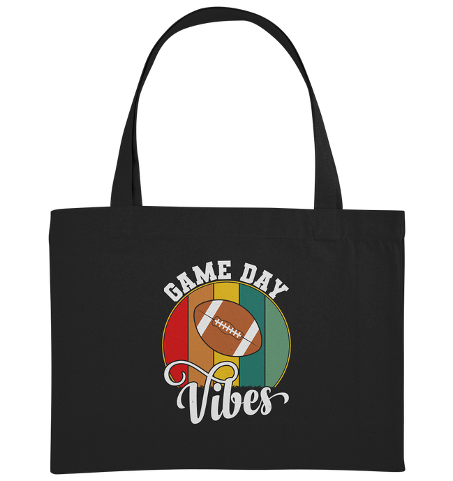 Game Day Vibes White - Organic Shopping Bag