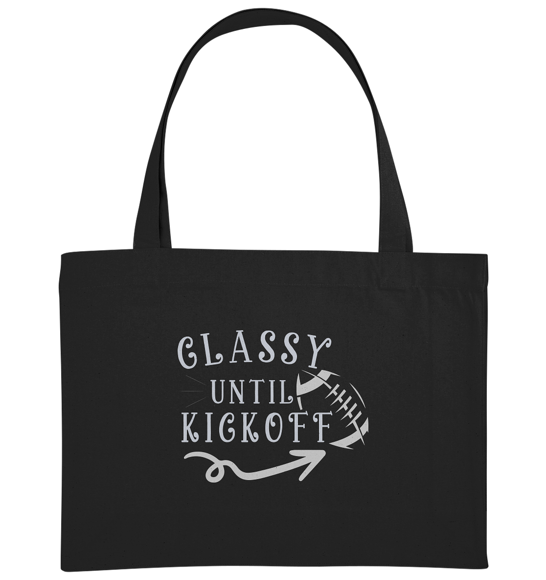 Glassy until Kick Off  - Organic Shopping-Bag