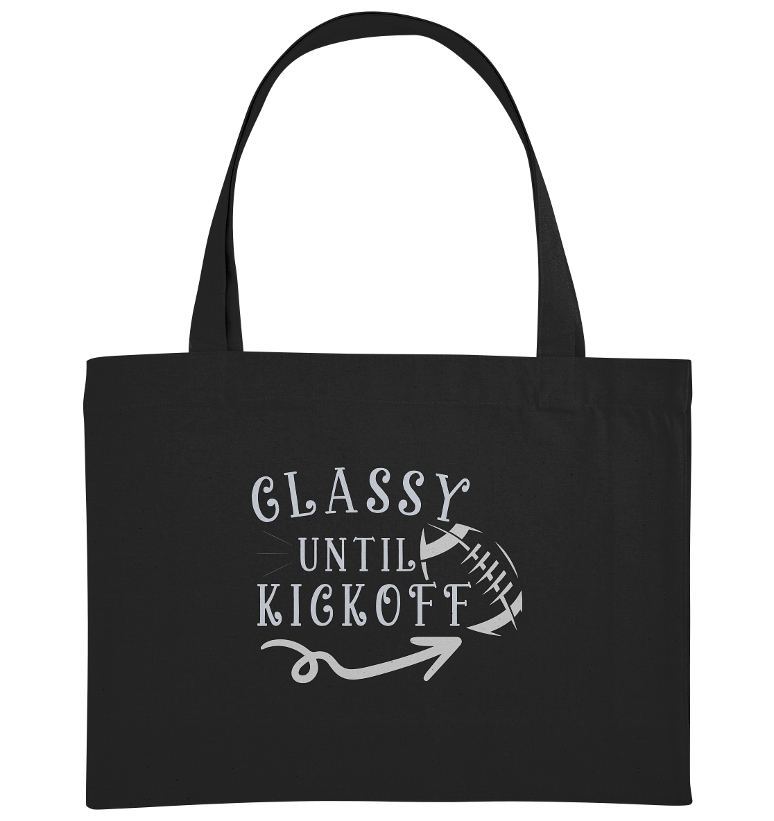 Glassy until Kick Off  - Organic Shopping-Bag
