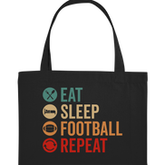 Eat Sleep Football Repeat - Organic Shopping-Bag