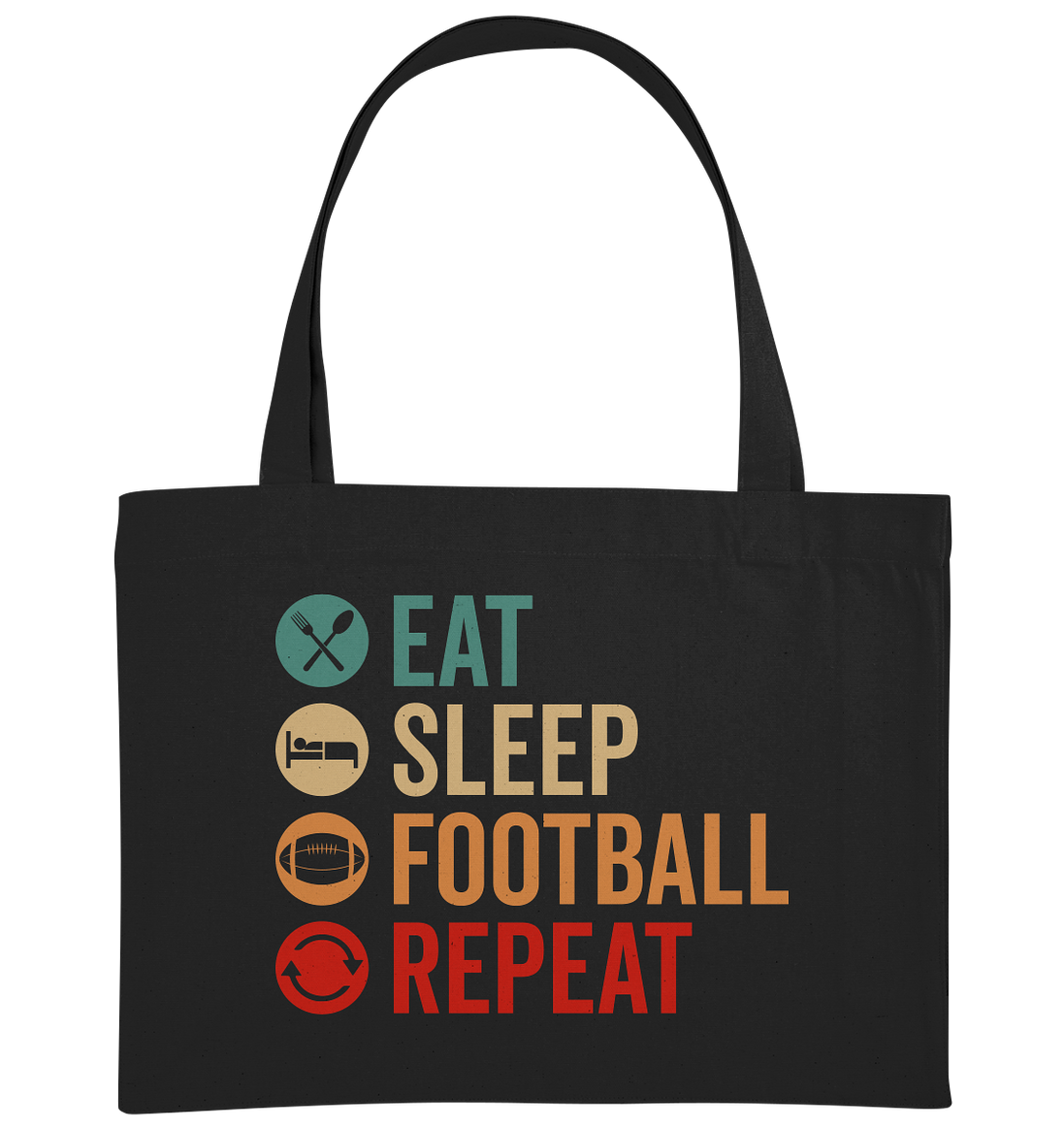 Eat Sleep Football Repeat - Organic Shopping-Bag