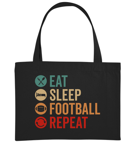 Eat Sleep Football Repeat - Organic Shopping-Bag