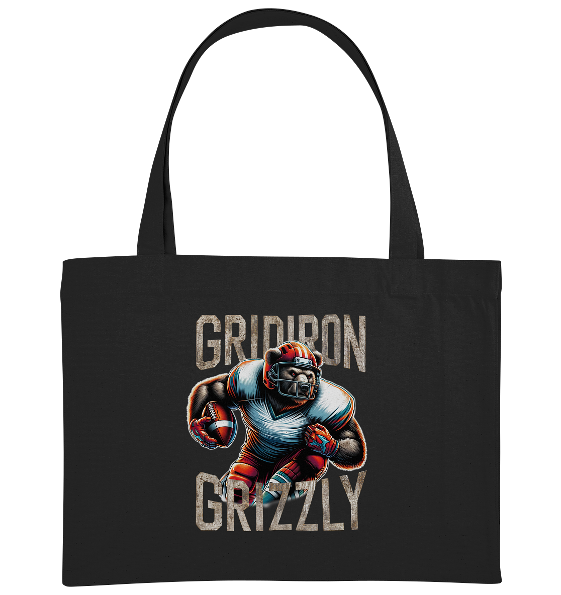 Gridiron Grizzly - Organic Shopping-Bag