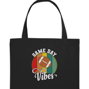 Game Day Vibes White - Organic Shopping Bag