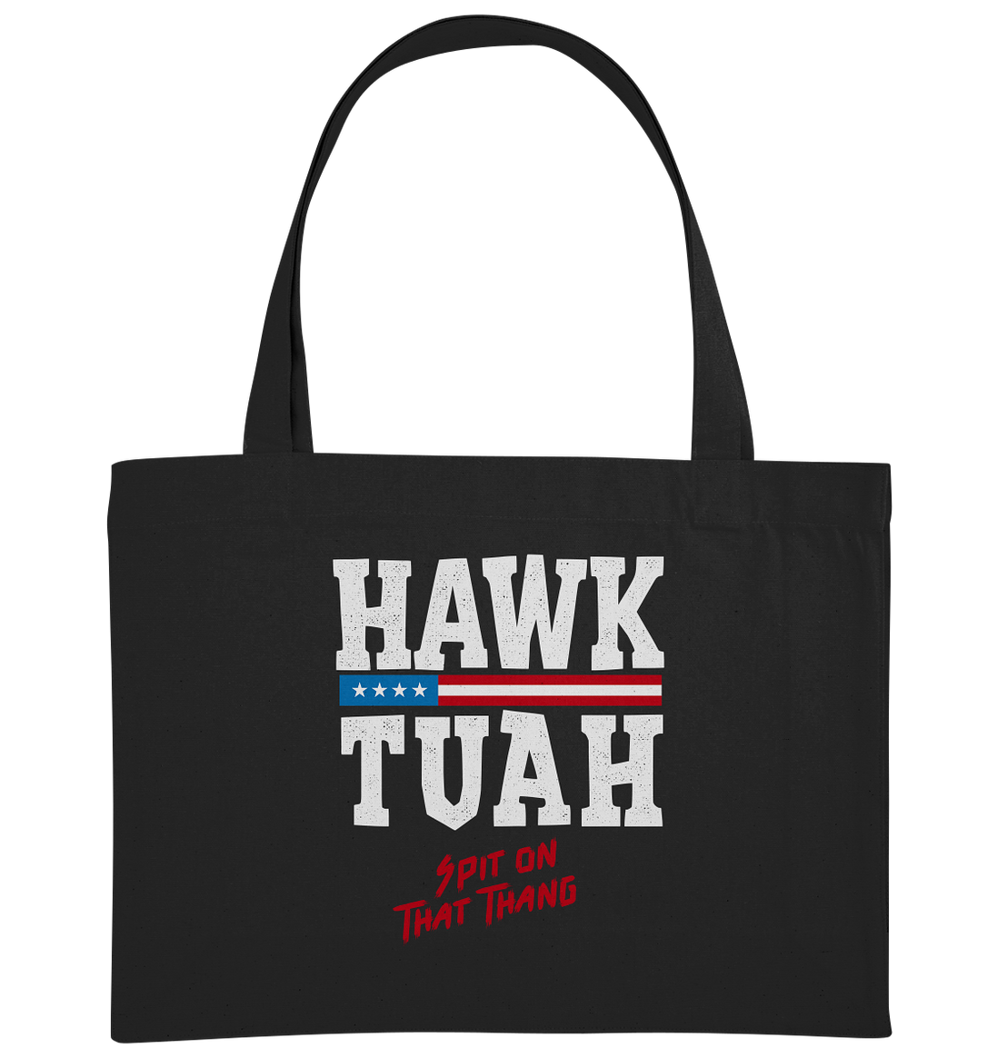 Hawk Tuah White - Organic Shopping Bag