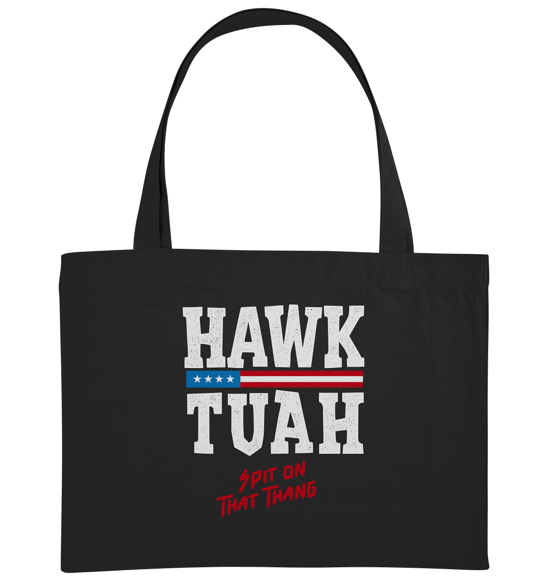 Hawk Tuah White - Organic Shopping Bag