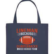 Lineman Quarterback Heroes - Organic Shopping-Bag