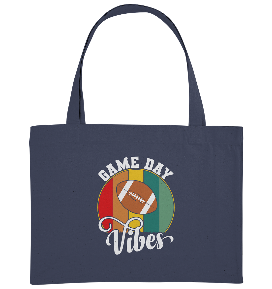 Game Day Vibes White - Organic Shopping Bag