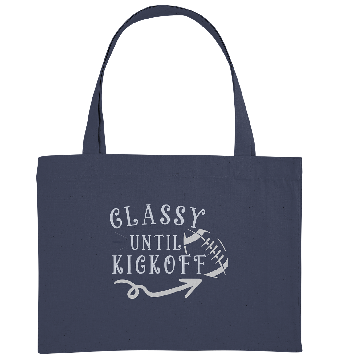 Glassy until Kick Off  - Organic Shopping-Bag