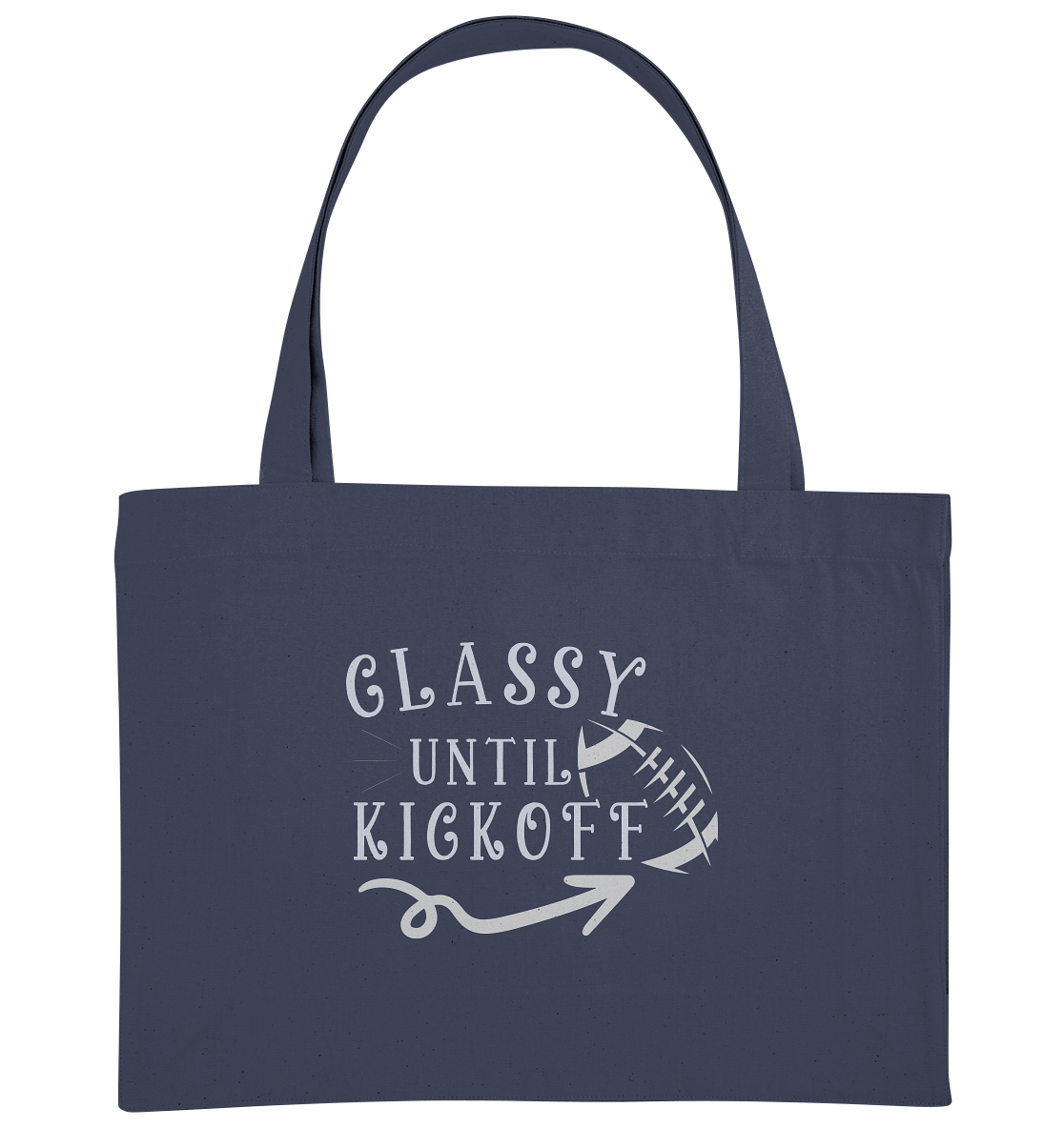 Glassy until Kick Off  - Organic Shopping-Bag