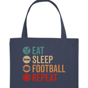 Eat Sleep Football Repeat - Organic Shopping-Bag