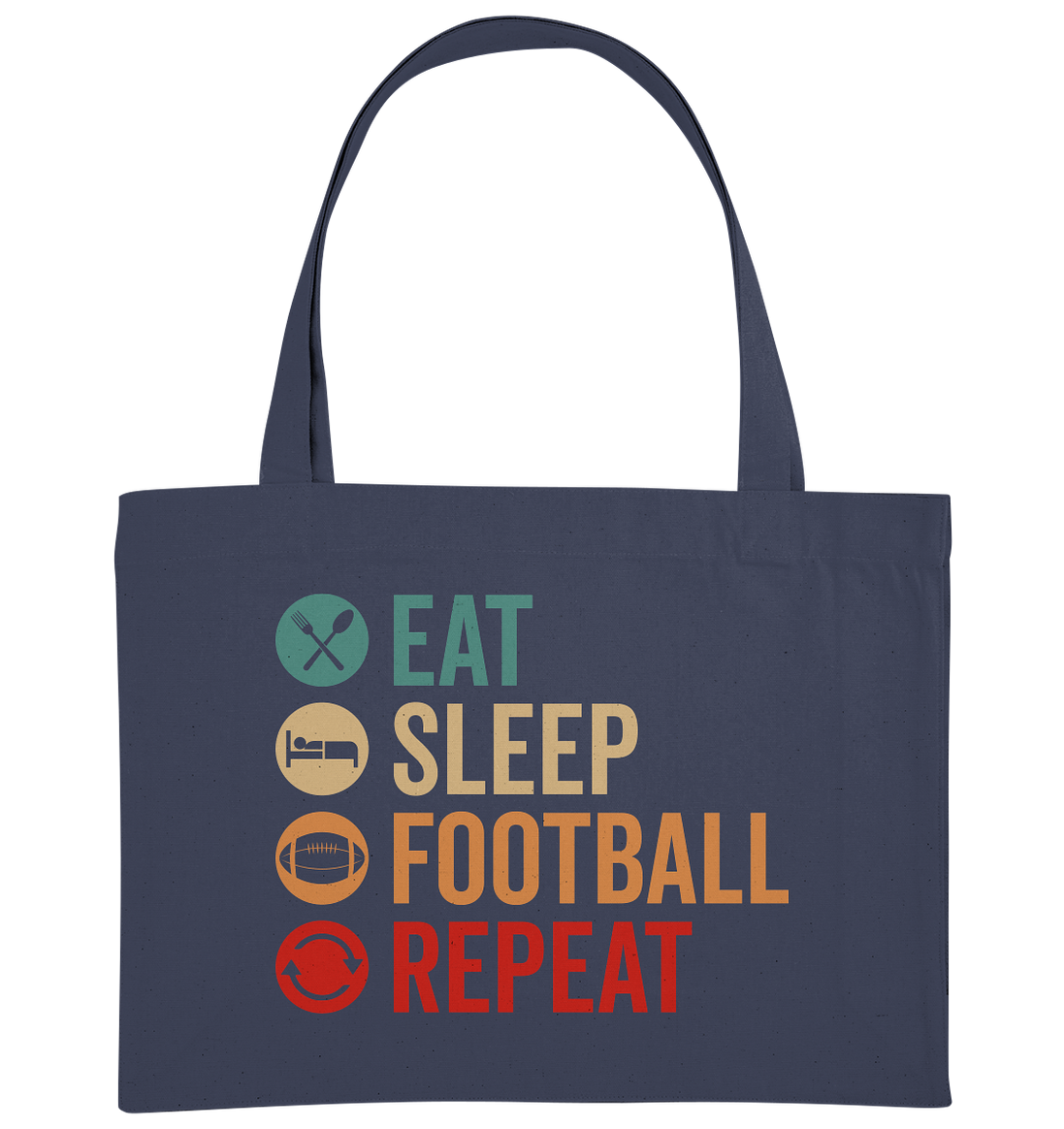 Eat Sleep Football Repeat - Organic Shopping-Bag