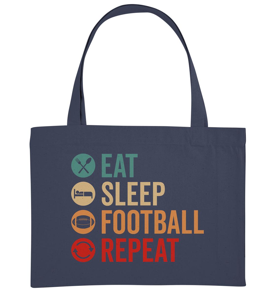 Eat Sleep Football Repeat - Organic Shopping-Bag