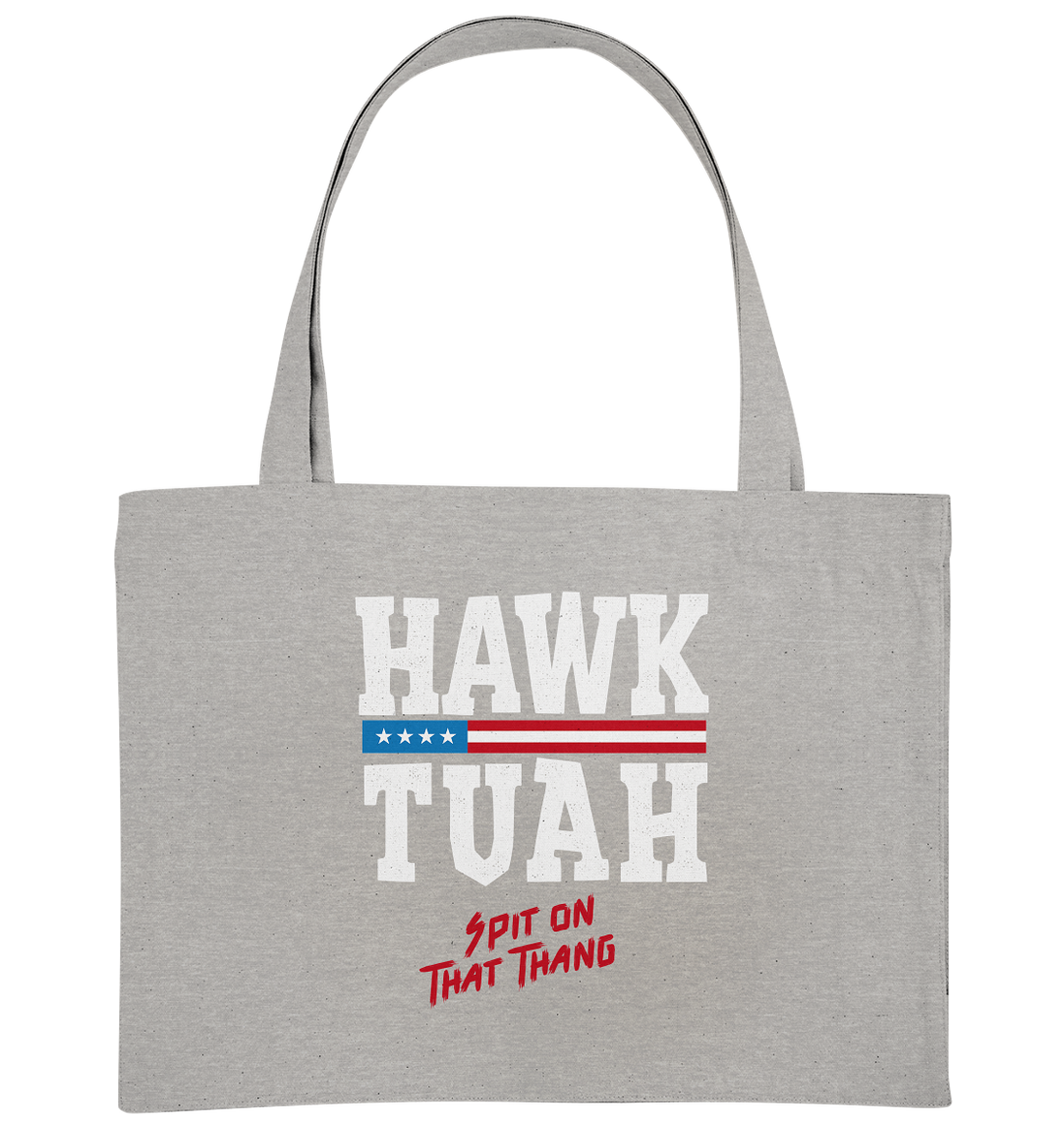 Hawk Tuah White - Organic Shopping Bag
