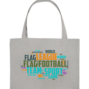 Flag Football Word Bubble - Organic Shopping Bag