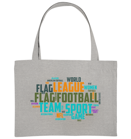 Flag Football Word Bubble - Organic Shopping-Bag