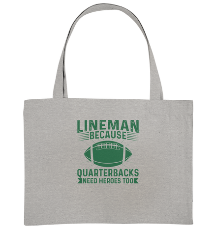 Lineman Heroes Green - Organic Shopping-Bag