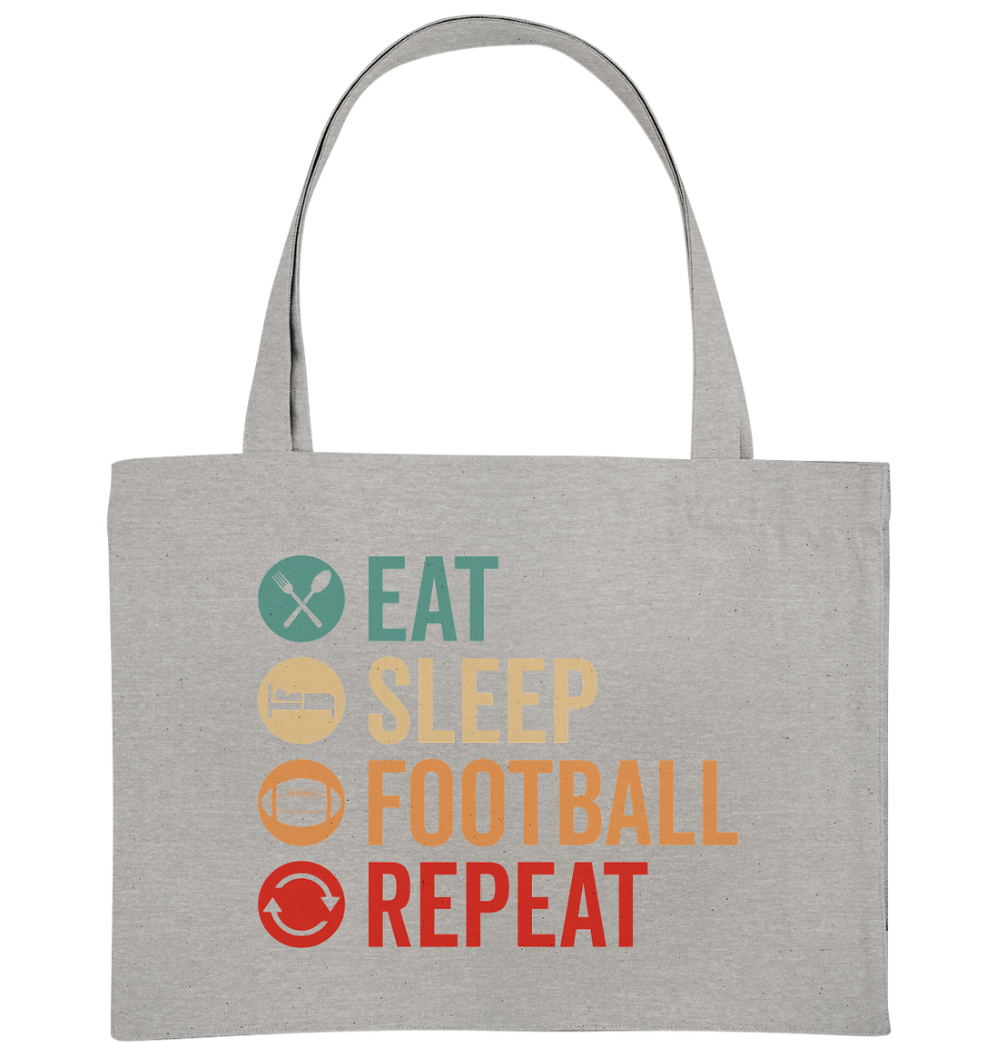 Eat Sleep Football Repeat - Organic Shopping-Bag