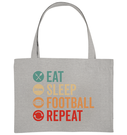Eat Sleep Football Repeat - Organic Shopping-Bag