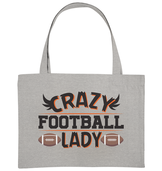 Crazy Football Lady - Organic Shopping Bag