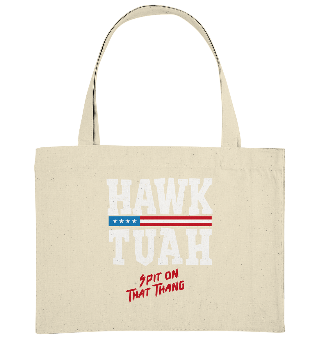 Hawk Tuah White - Organic Shopping Bag