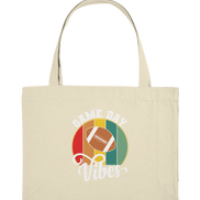 Game Day Vibes White - Organic Shopping Bag