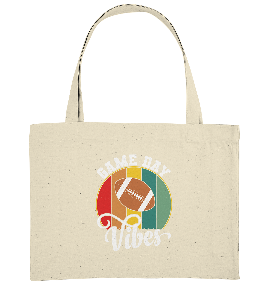 Game Day Vibes White - Organic Shopping Bag
