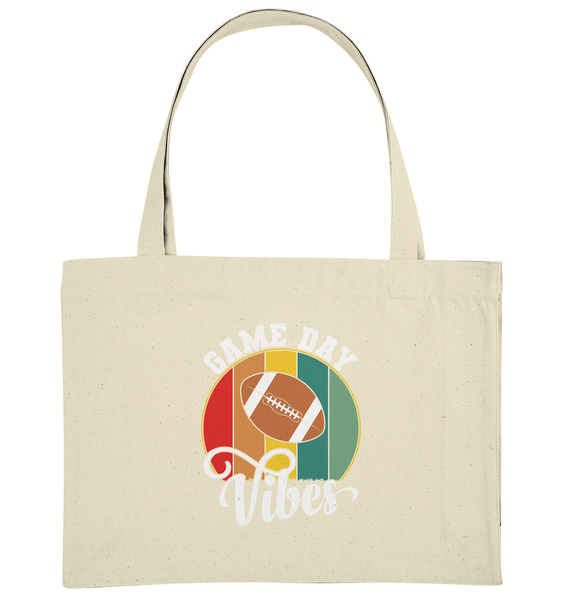 Game Day Vibes White - Organic Shopping Bag