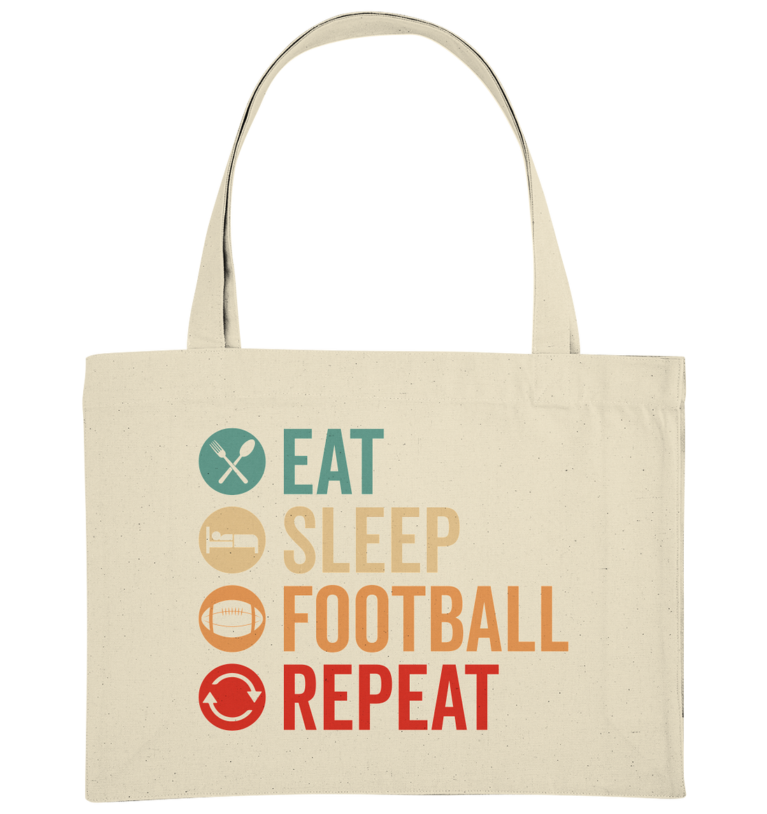 Eat Sleep Football Repeat - Organic Shopping-Bag