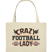 Crazy Football Lady - Organic Shopping Bag