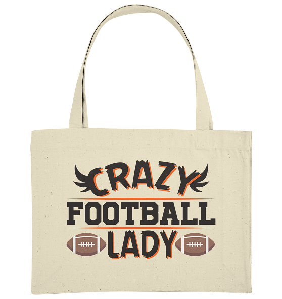 Crazy Football Lady - Organic Shopping Bag