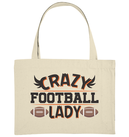 Crazy Football Lady - Organic Shopping-Bag