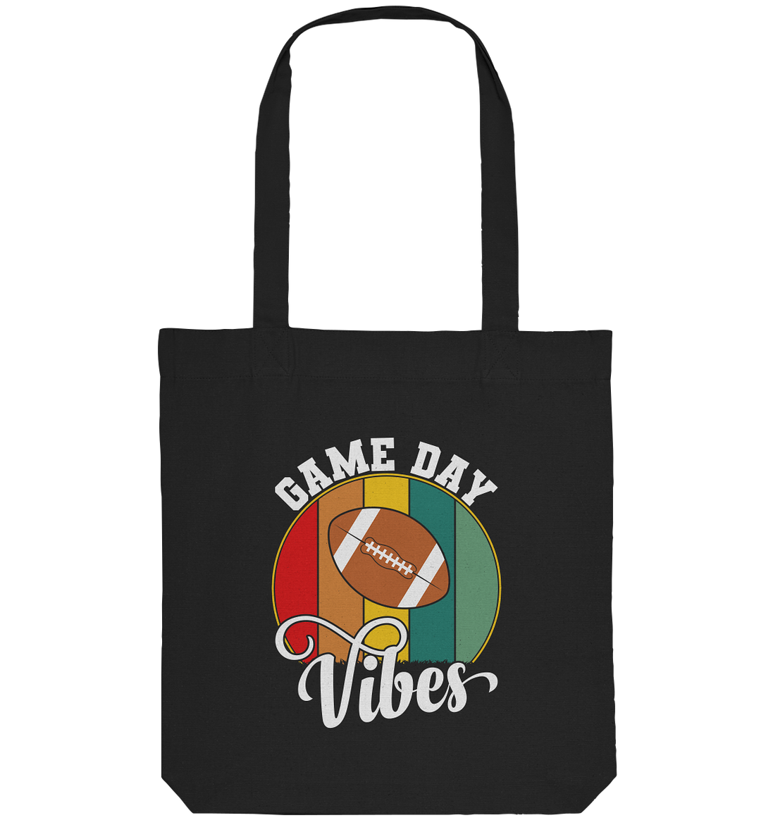 Game Day Vibes White - Organic Tote Bag