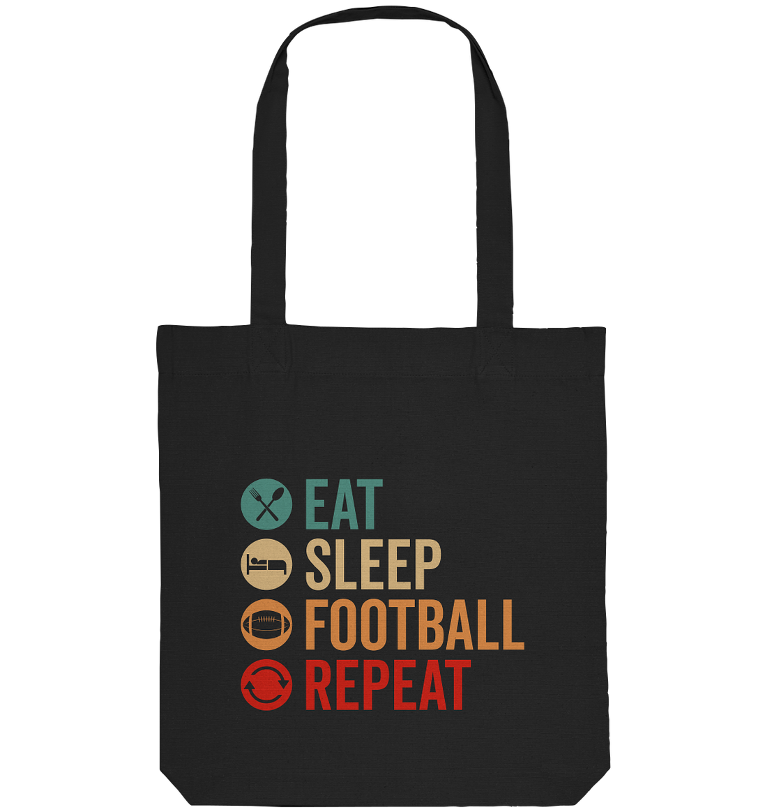 Eat Sleep Football Repeat - Organic Tote-Bag