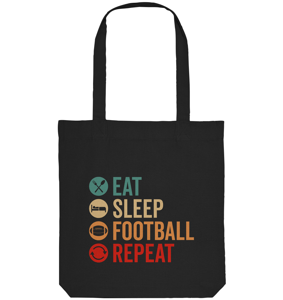 Eat Sleep Football Repeat - Organic Tote-Bag