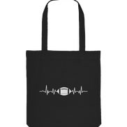 Football Heartbeat - Organic Tote Bag